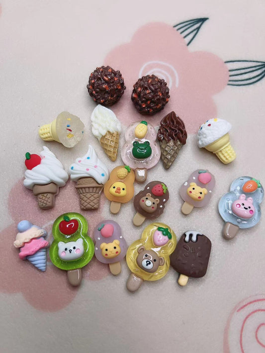 Whipped Cream Clay Accessories 20PCS(Random selection)