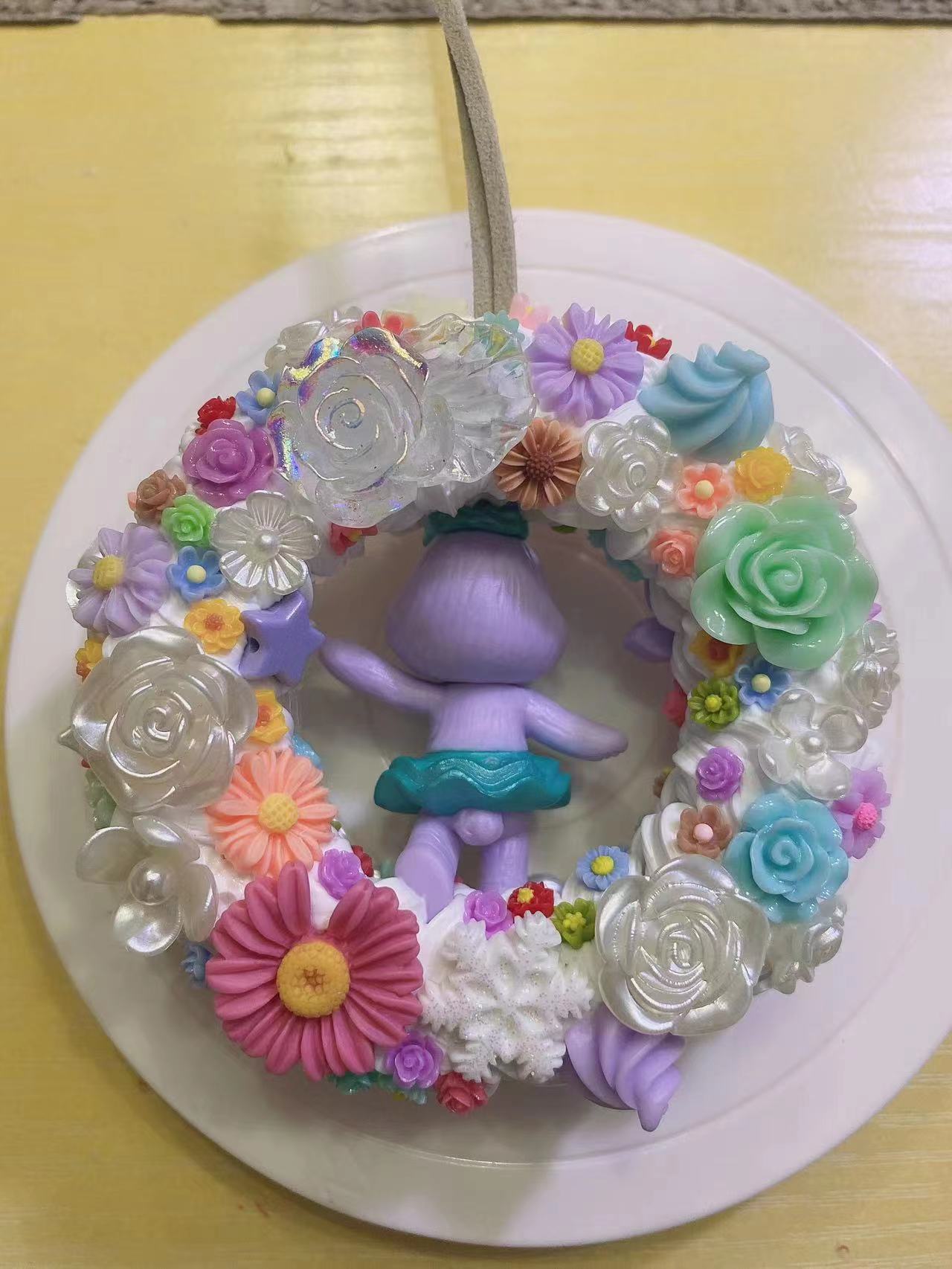 Whipped Cream Clay Wreath